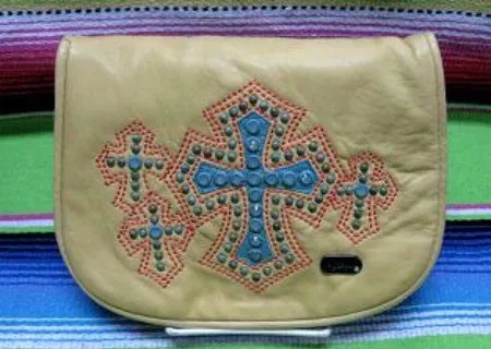 Kippys Western Pouch Belt Crossbody Bag with Crosses