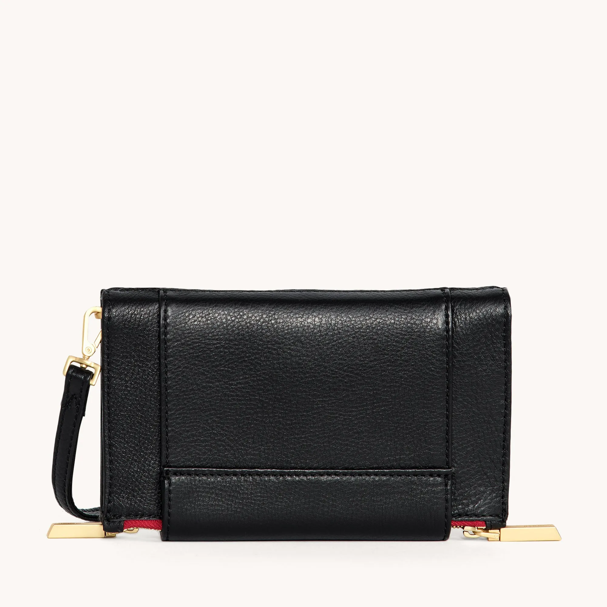 Levy | Black/Brushed Gold Red Zip