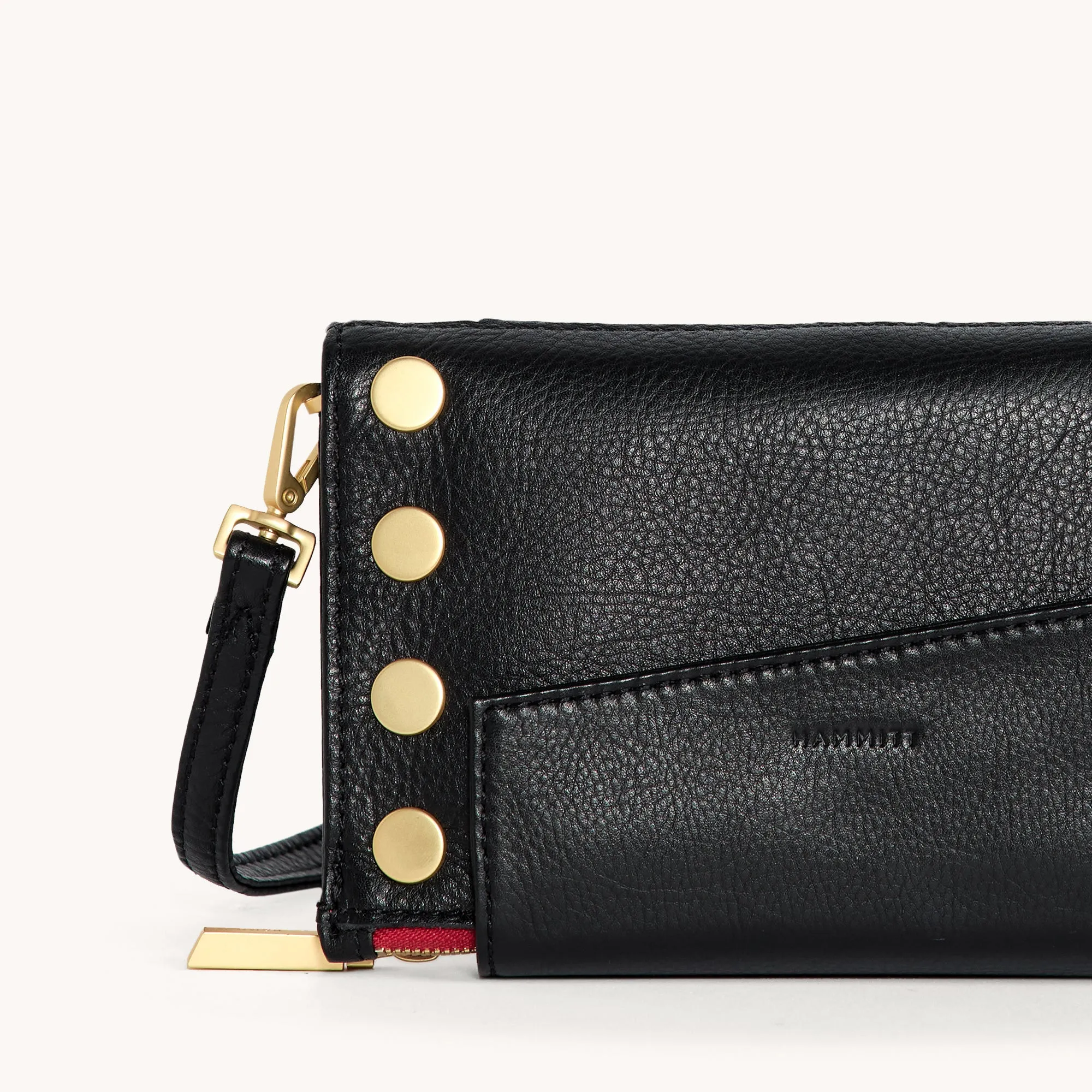 Levy | Black/Brushed Gold Red Zip