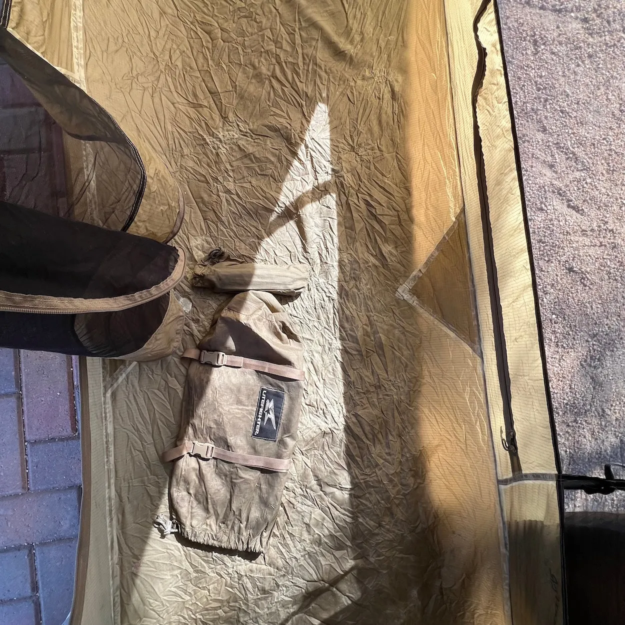 LiteFighter Tent US Army Issued Coyote Tan Combat One Person-01