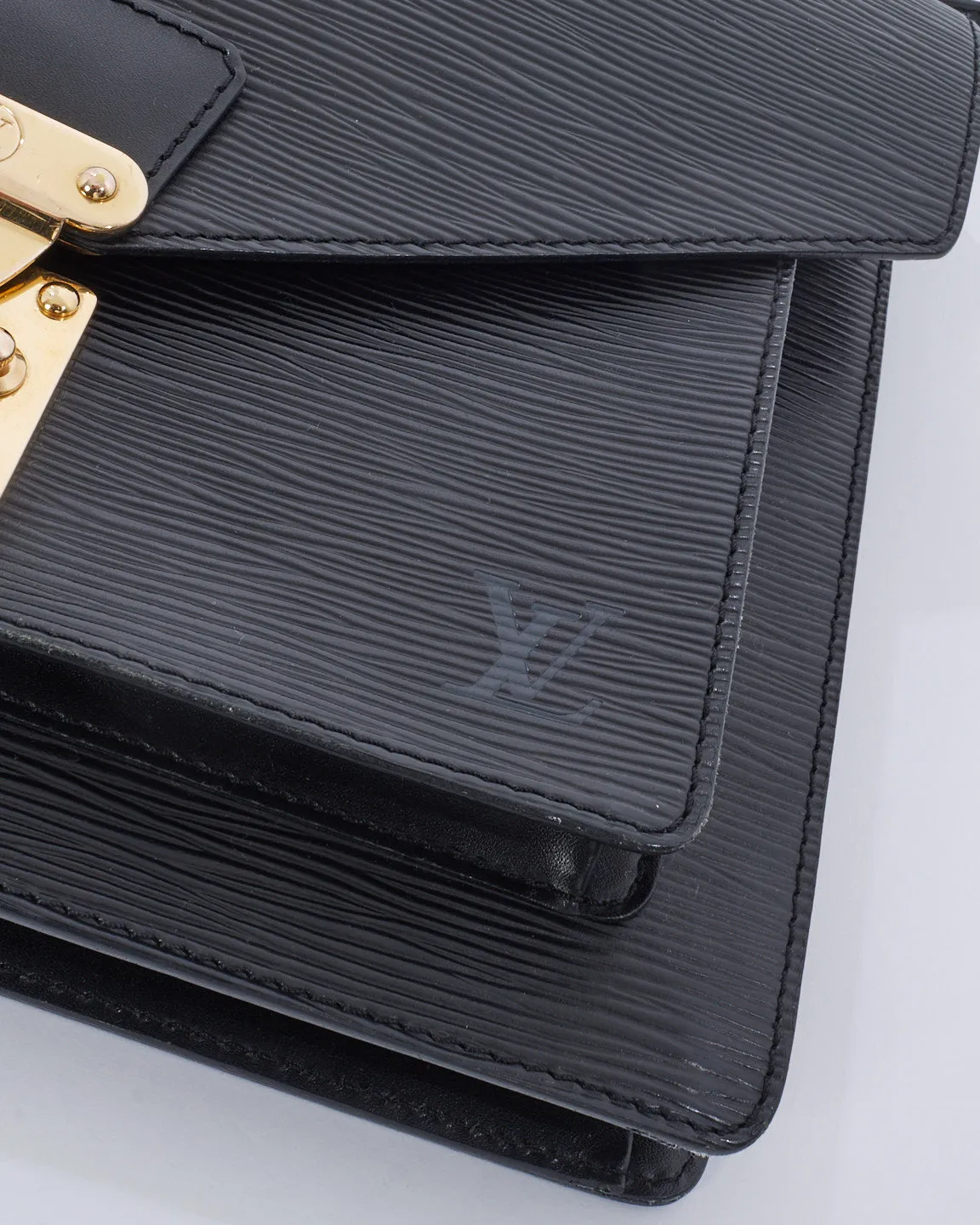 Louis Vuitton Black Epi Leather Monceau 28 Convertible Top Handle Bag