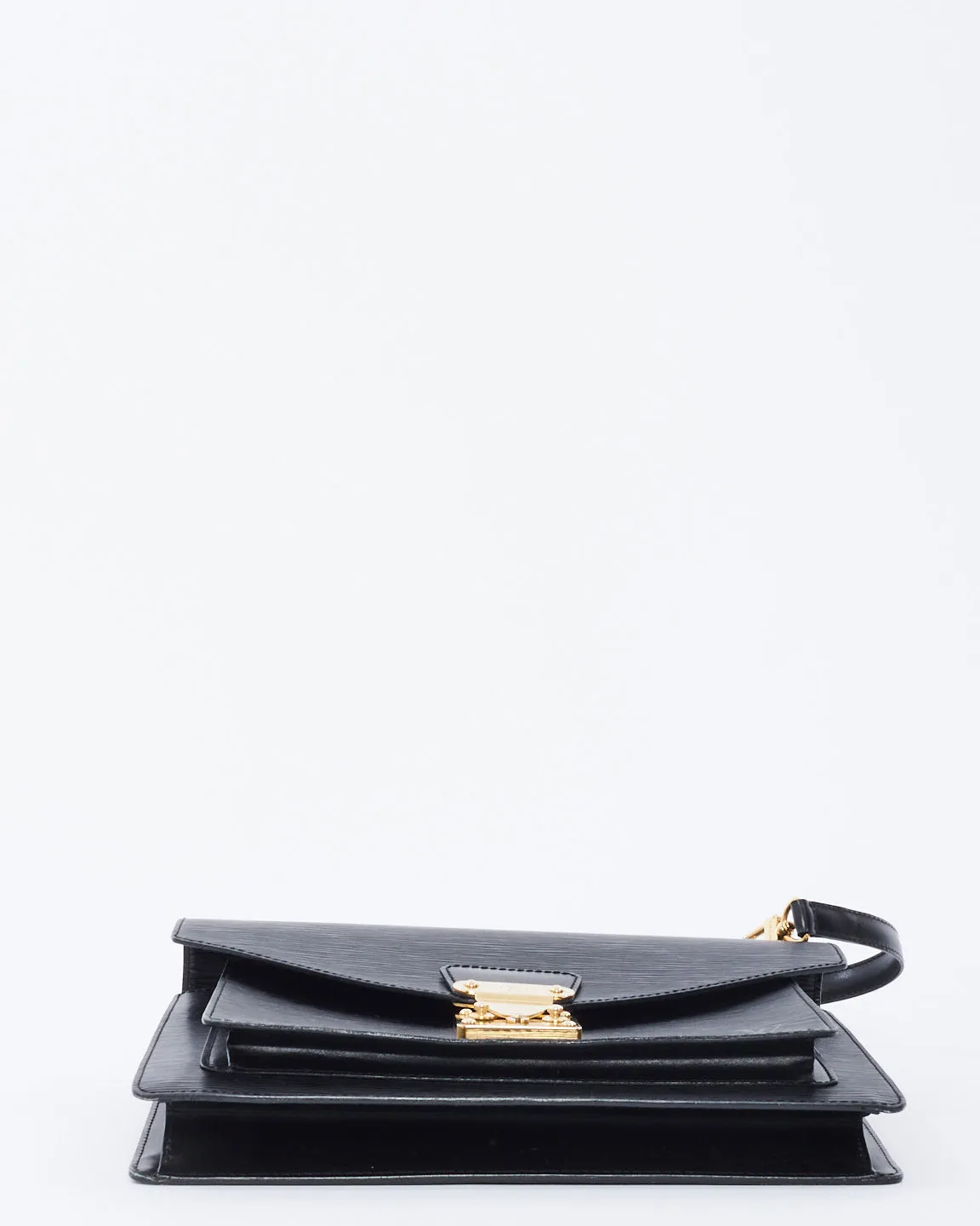Louis Vuitton Black Epi Leather Monceau 28 Convertible Top Handle Bag