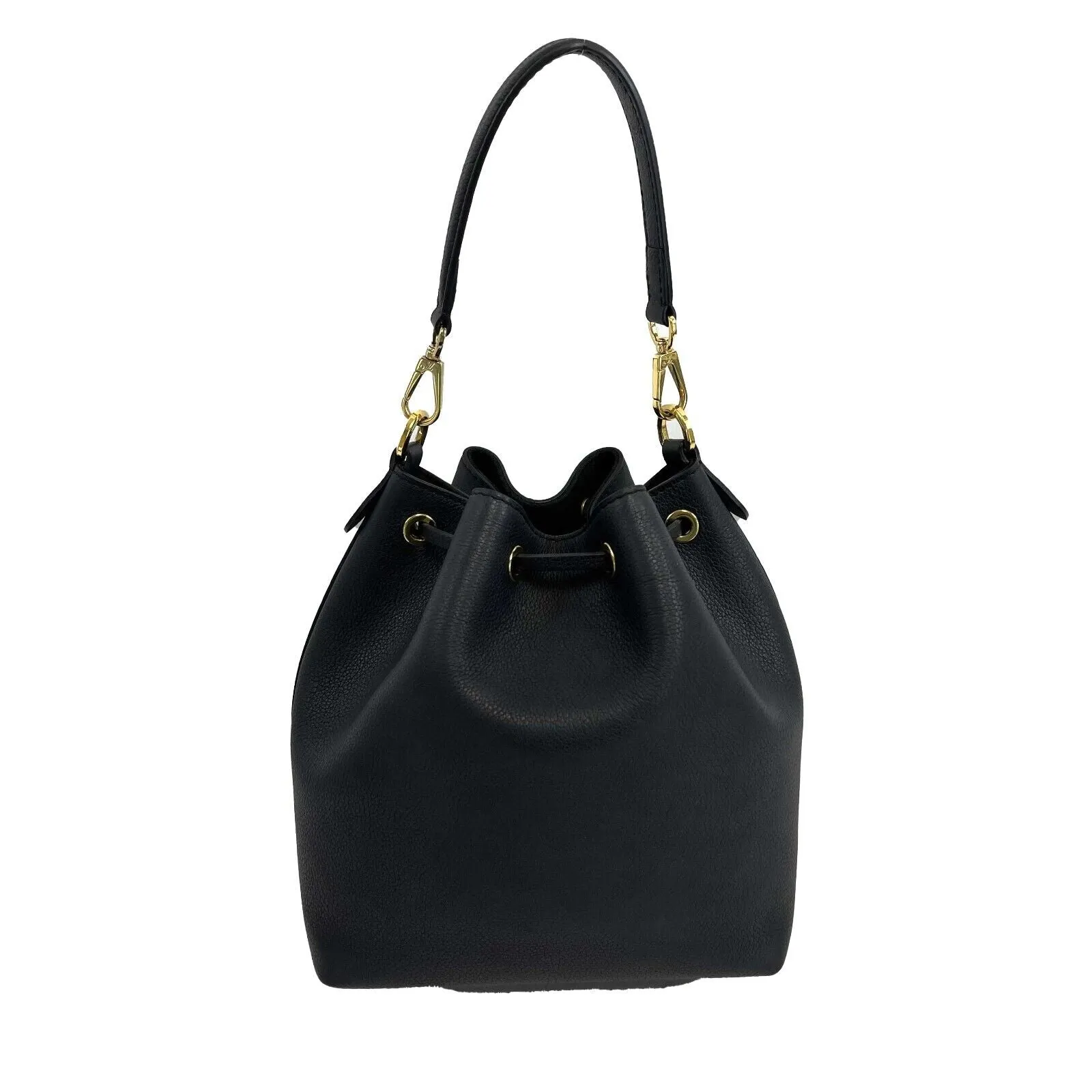 Louis Vuitton - Lock Me Bucket Black Calfskin Top Handle w/ Crossbody Strap