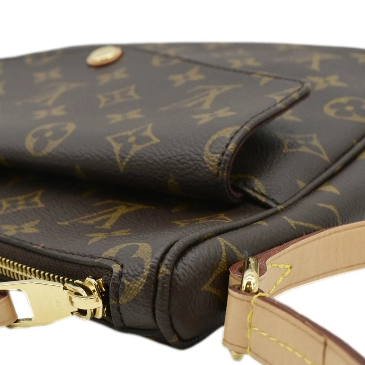 LOUIS VUITTON Mabillon Monogram Canvas Shoulder Crossbody Bag Brown