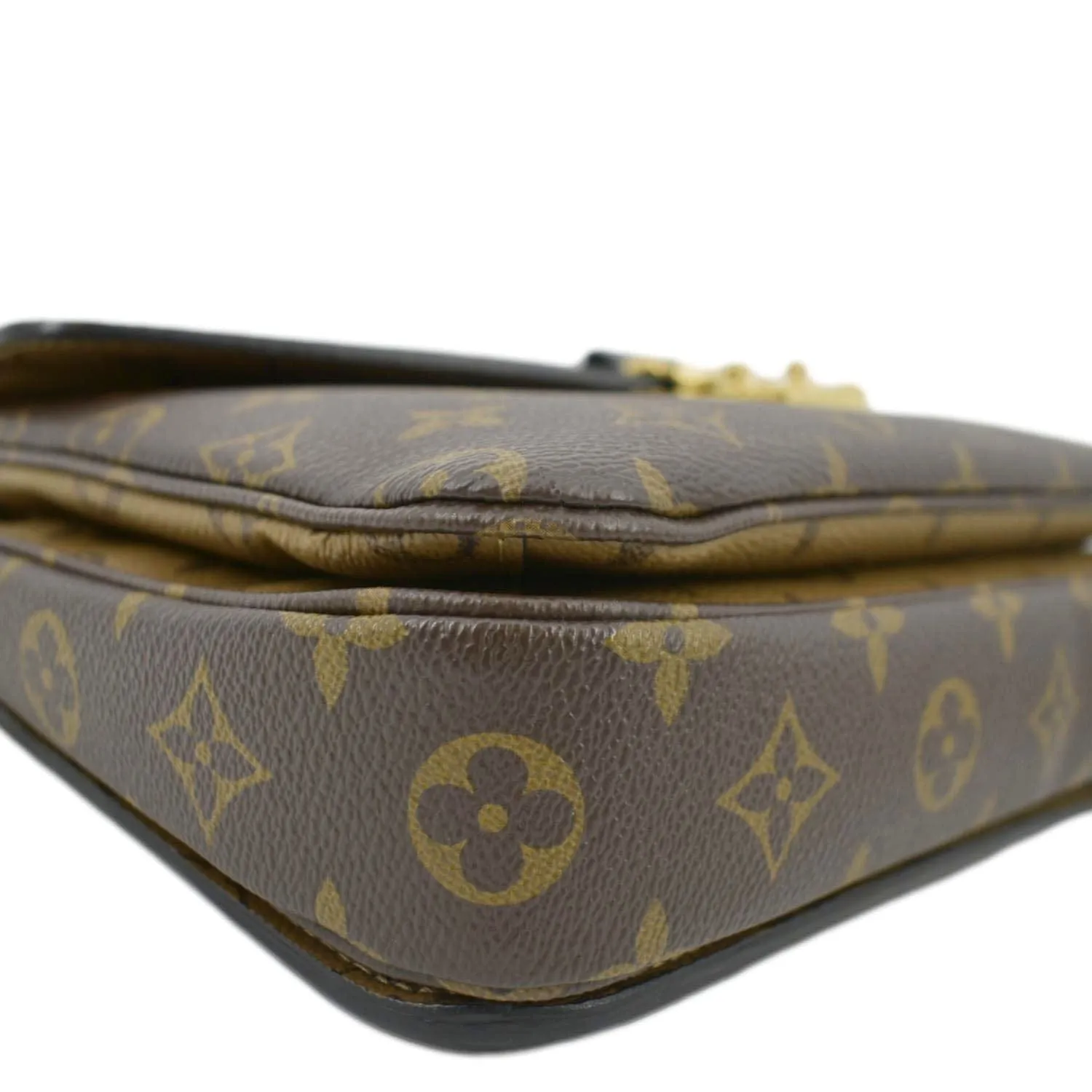 LOUIS VUITTON Metis Pochette Reverse Monogram Canvas Crossbody Bag Brown