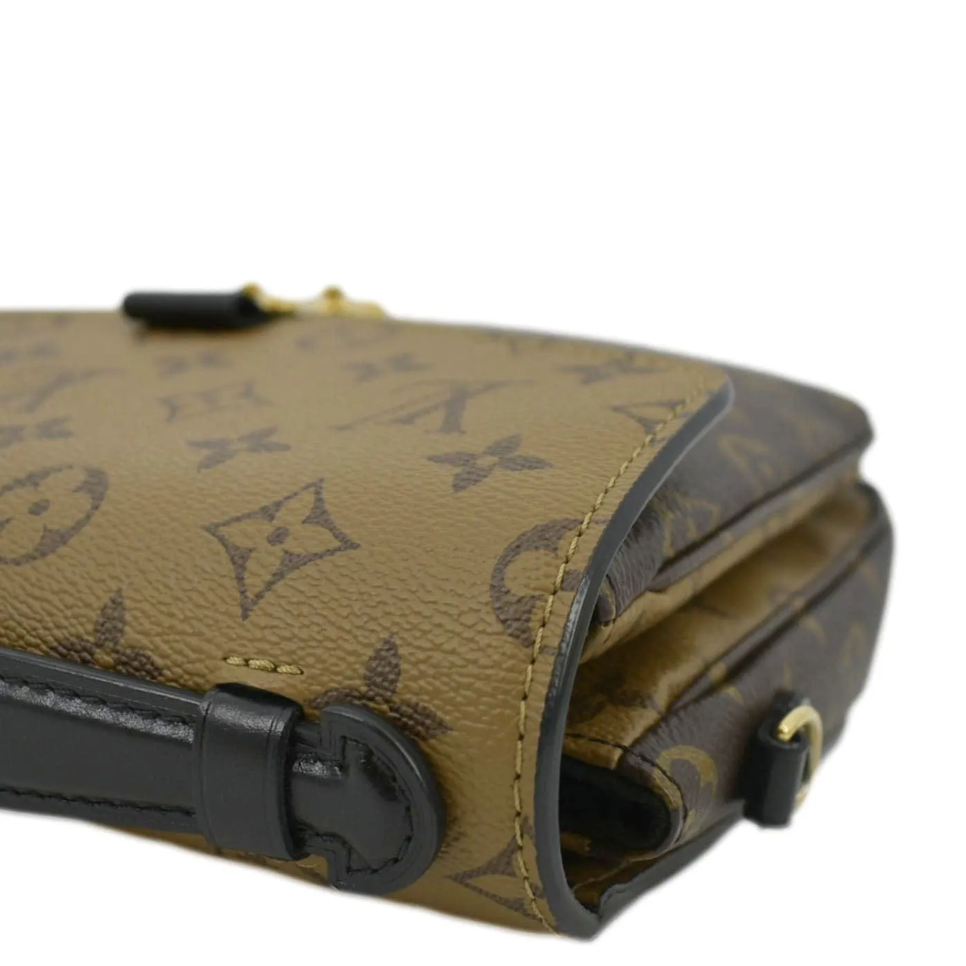 LOUIS VUITTON Metis Pochette Reverse Monogram Canvas Crossbody Bag Brown