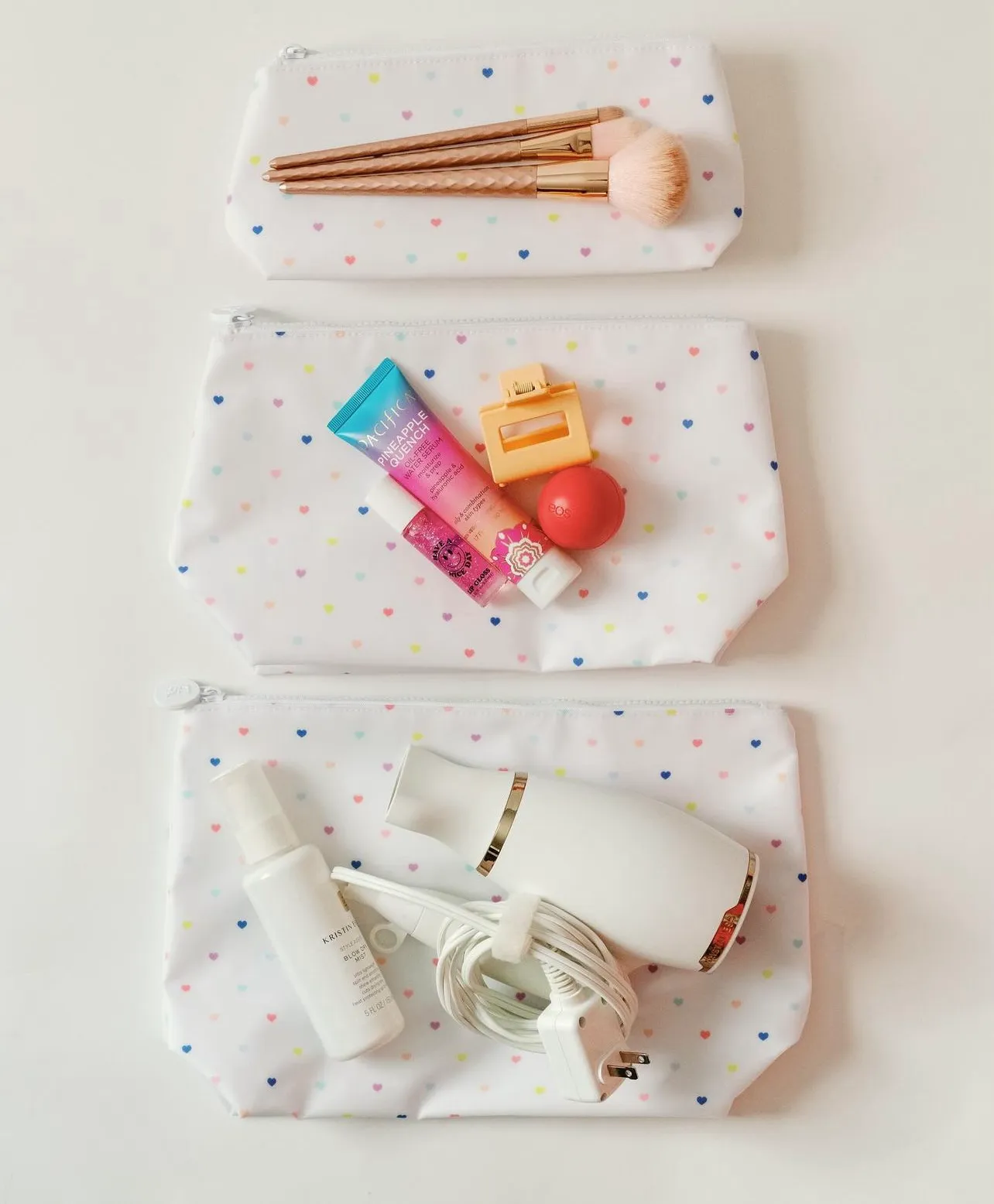 Love Hearts Set of 3 Pouches