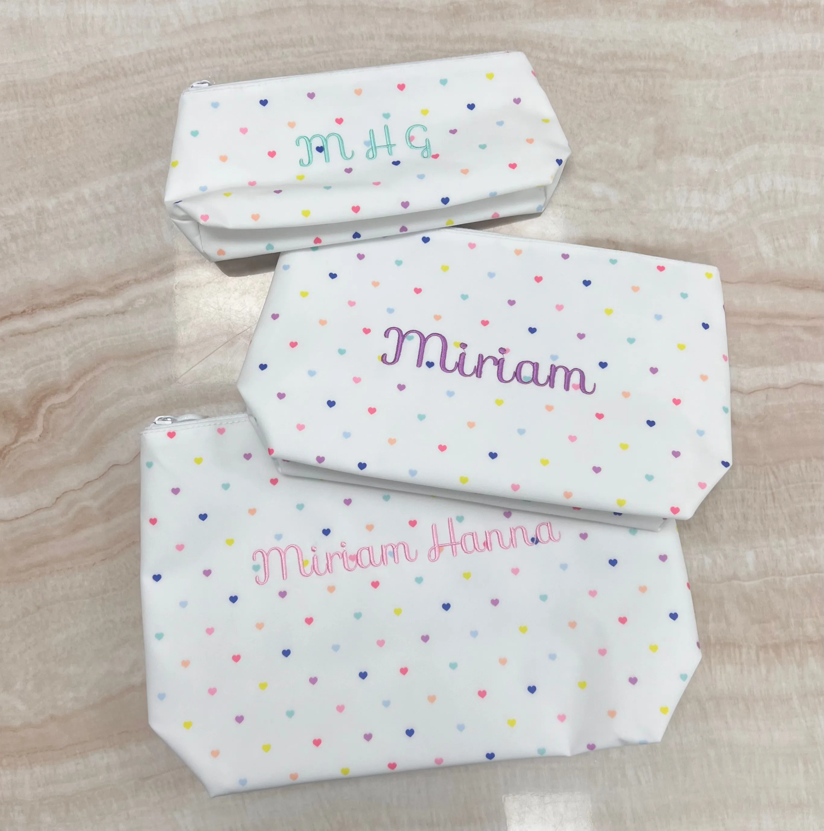 Love Hearts Set of 3 Pouches