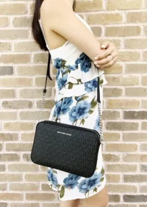 Michael Kors JetSet Large EastWest Crossbody BlackMKSignature