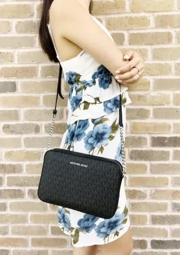 Michael Kors JetSet Large EastWest Crossbody BlackMKSignature