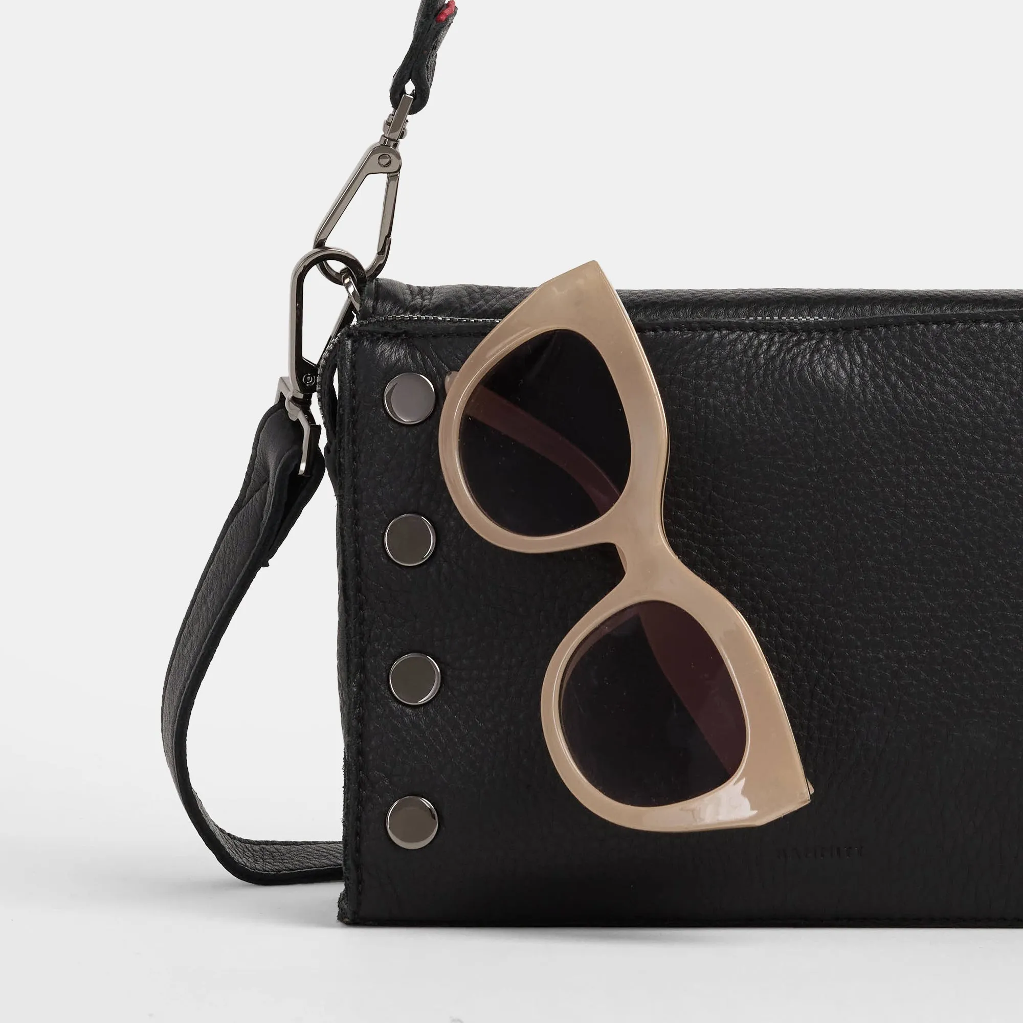 Montana Clutch | Black Lugano/Gunmetal | Sml