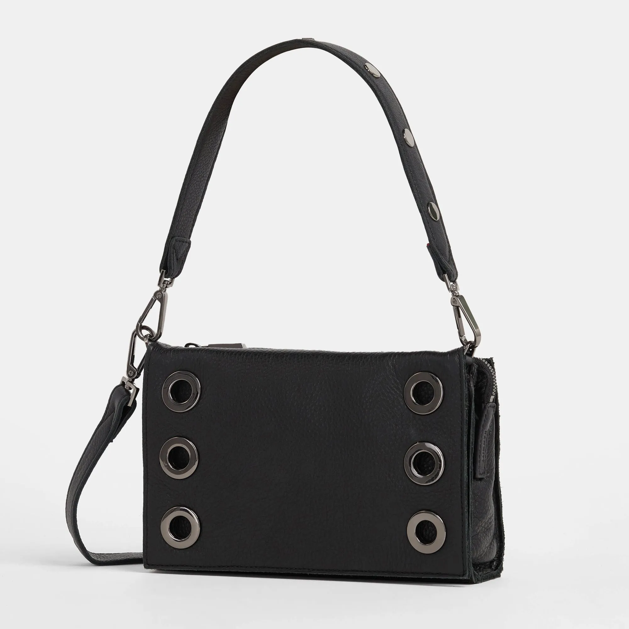 Montana Clutch | Black Lugano/Gunmetal | Sml