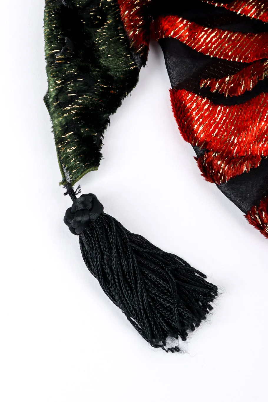 Paisley Silk Velvet Shawl Dress