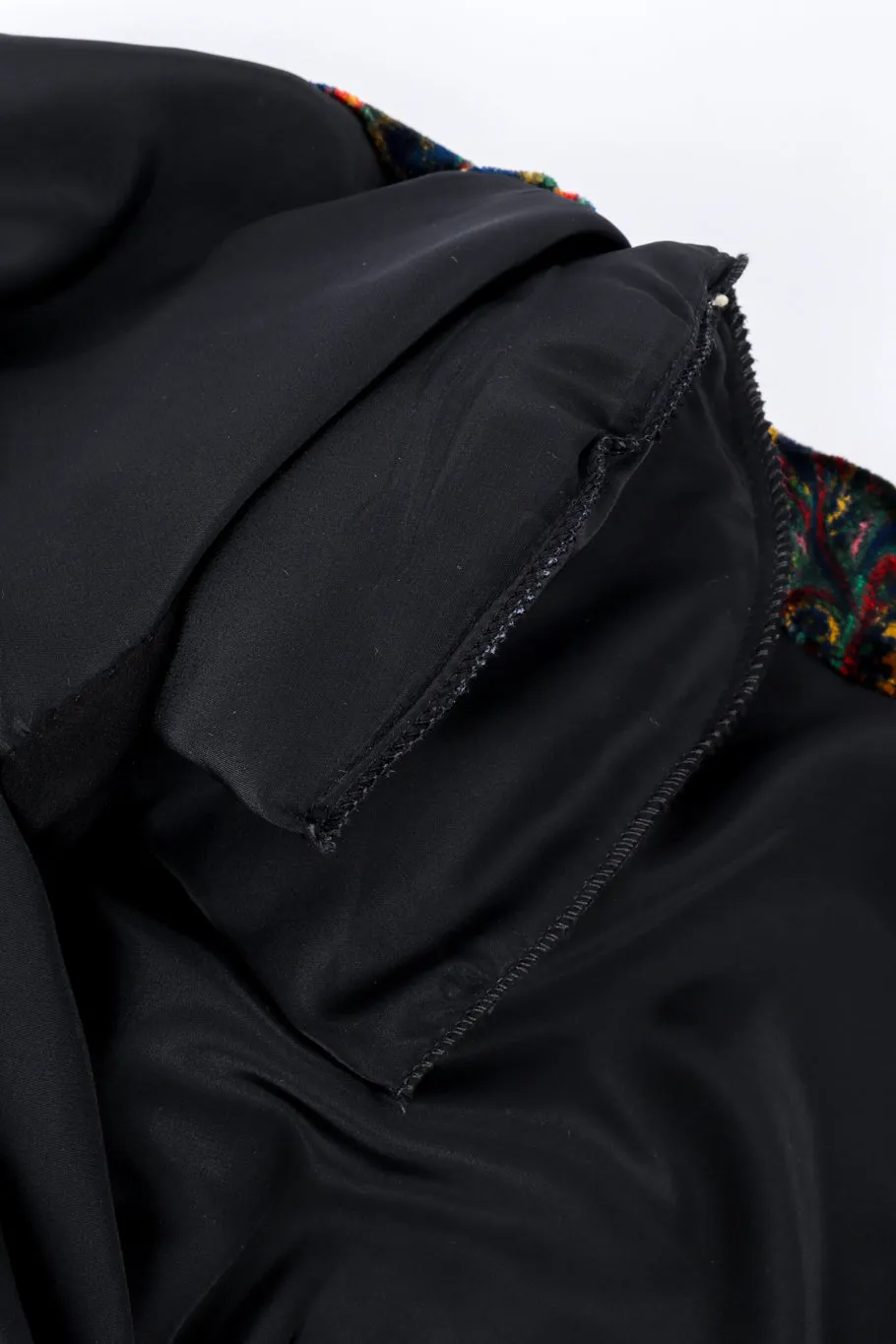 Paisley Silk Velvet Shawl Dress