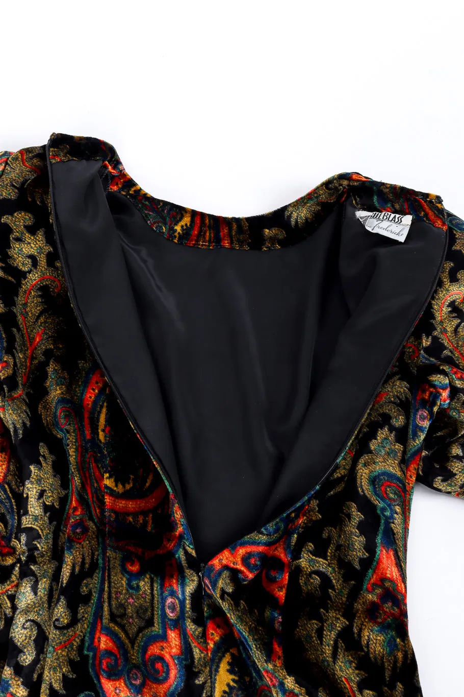 Paisley Silk Velvet Shawl Dress