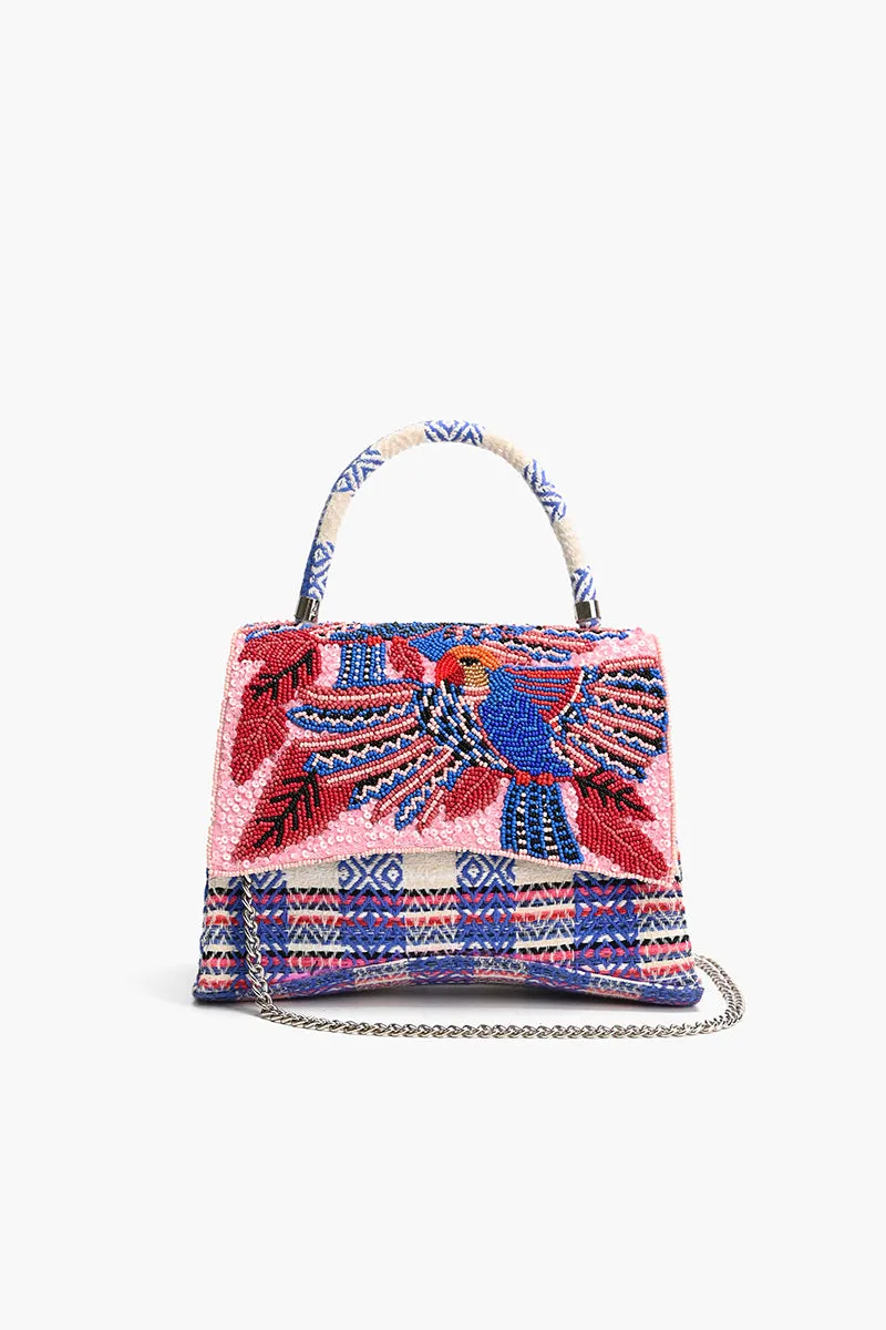 Parrot Palette Foliage Top Handle Bag