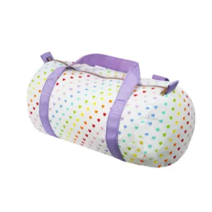 Personalized Seersucker Tiny Hearts Duffel Bag