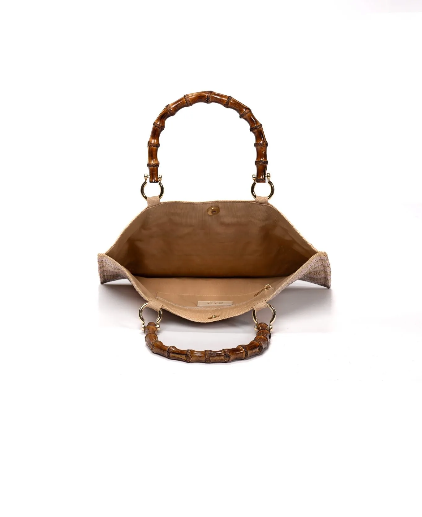 Piccarda Raffia Tote Bamboo Pastel colours