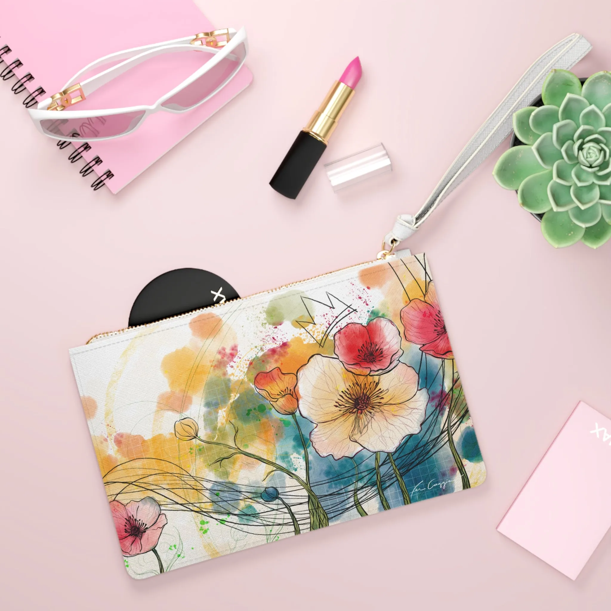 Poppies Song Clutch Bag
