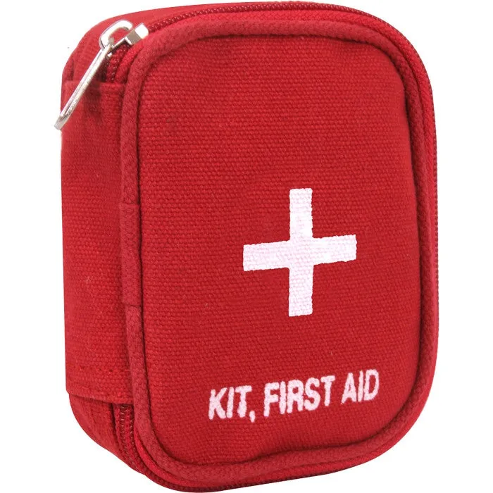 Red - Military Zipper First Aid Kit with Contents