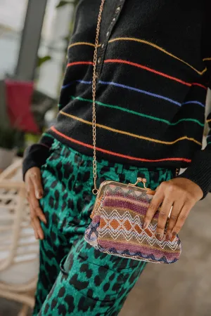 Rustic Stitch Mini Clasp Bag