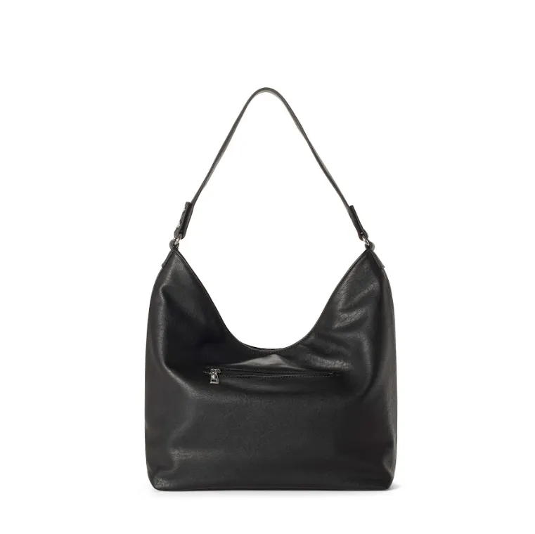 Skyla - Mary Vegan Crossbody Hobo Bag | Black