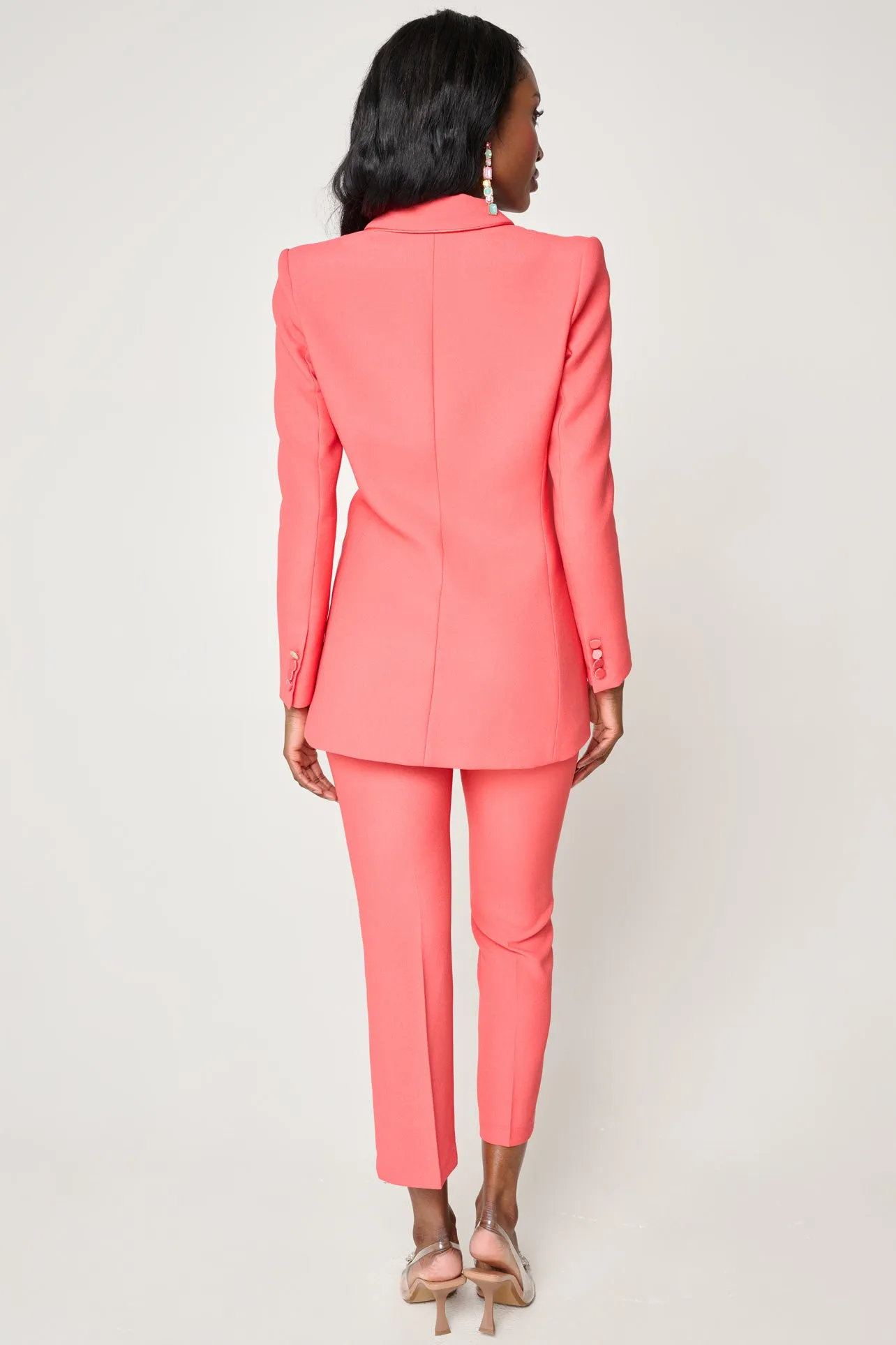 Smoking Suit in Coral by Hebe Studio - RENTAL