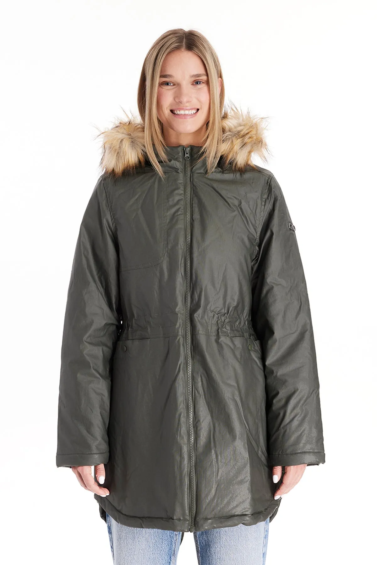Sofia Waxed Shell 3 in 1 Maternity Parka From Moderneternity