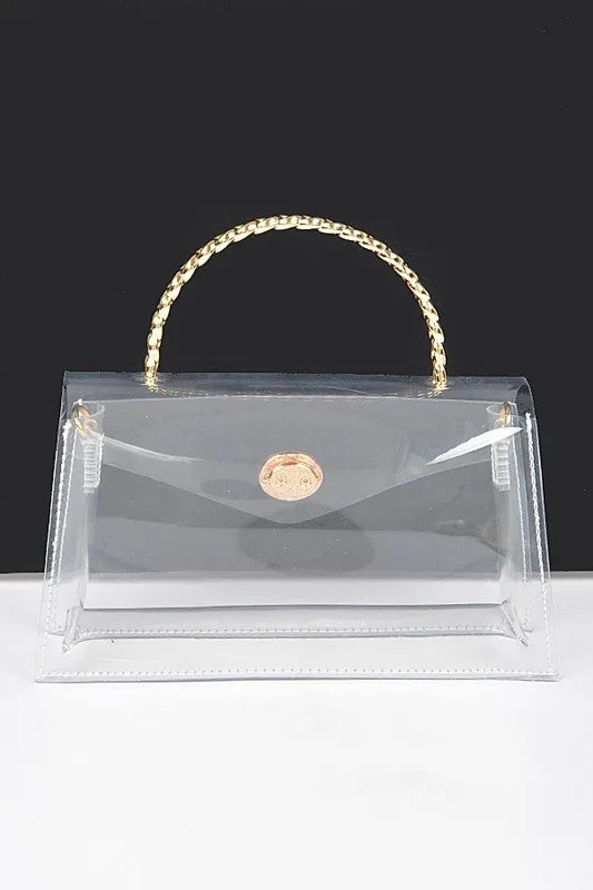Top Handle Stadium Transparent Clear Bag