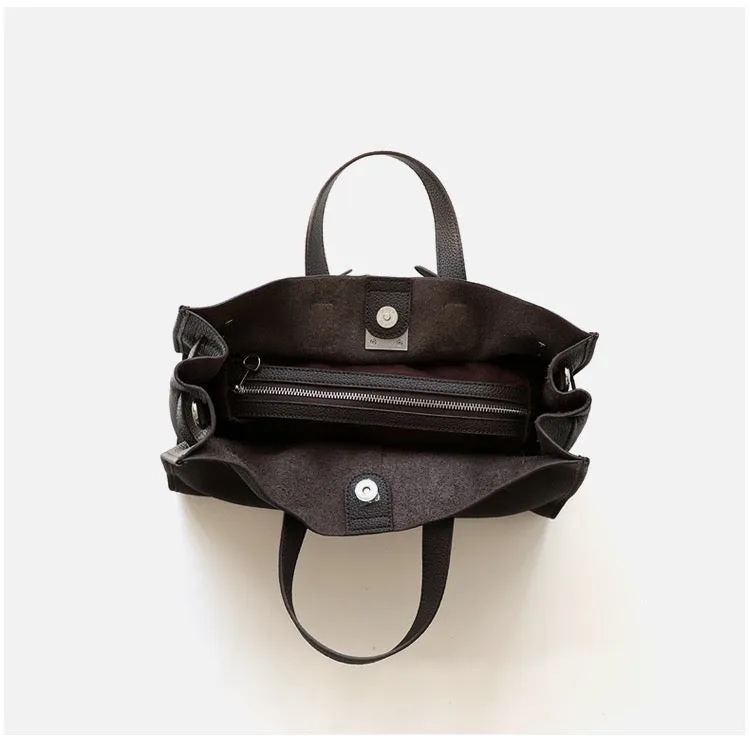 Top Handle Tote Bag Soft Leather Commuter Bag