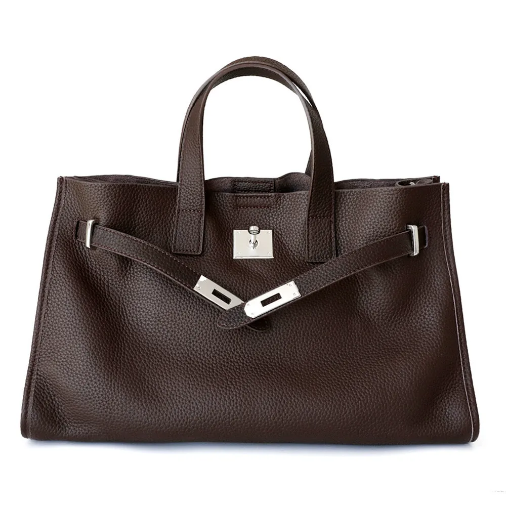 Top Handle Tote Bag Soft Leather Commuter Bag