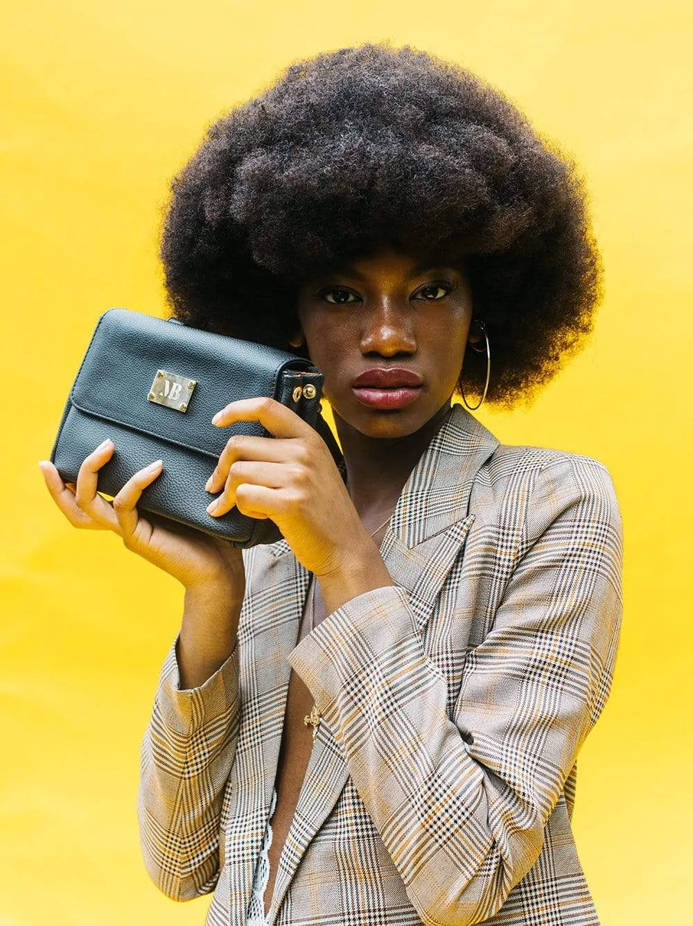 Trudy Vegan Leather Crossbody Clutch Bag | Black
