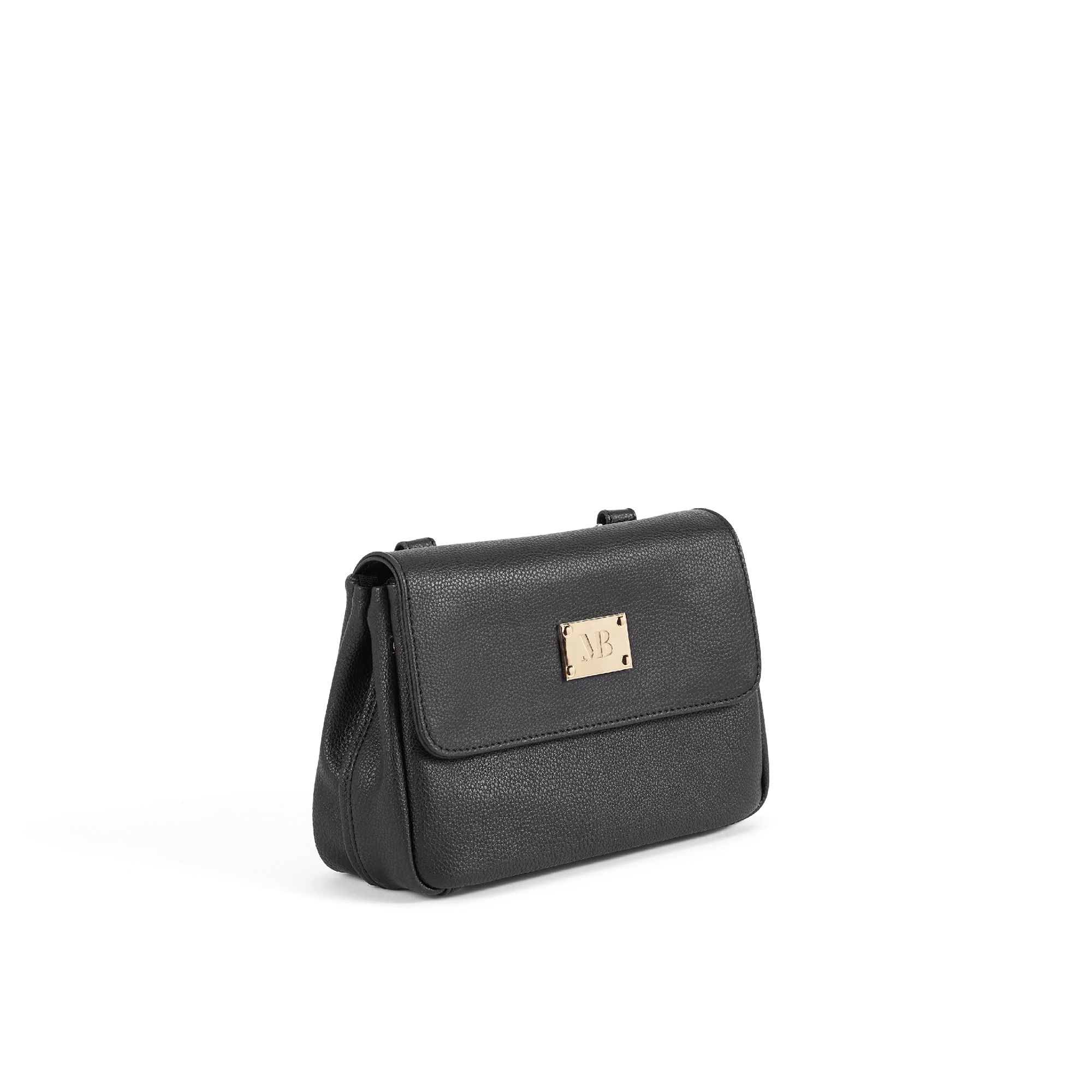 Trudy Vegan Leather Crossbody Clutch Bag | Black
