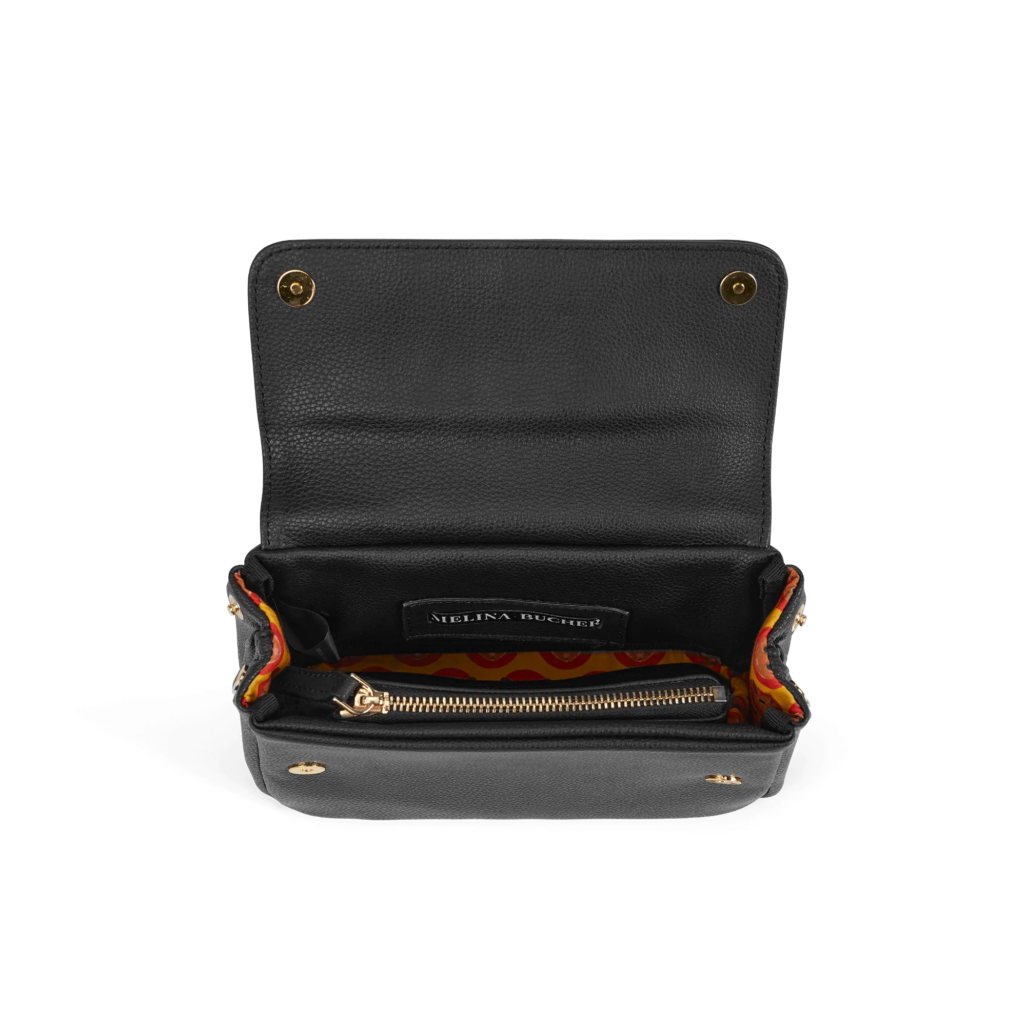 Trudy Vegan Leather Crossbody Clutch Bag | Black