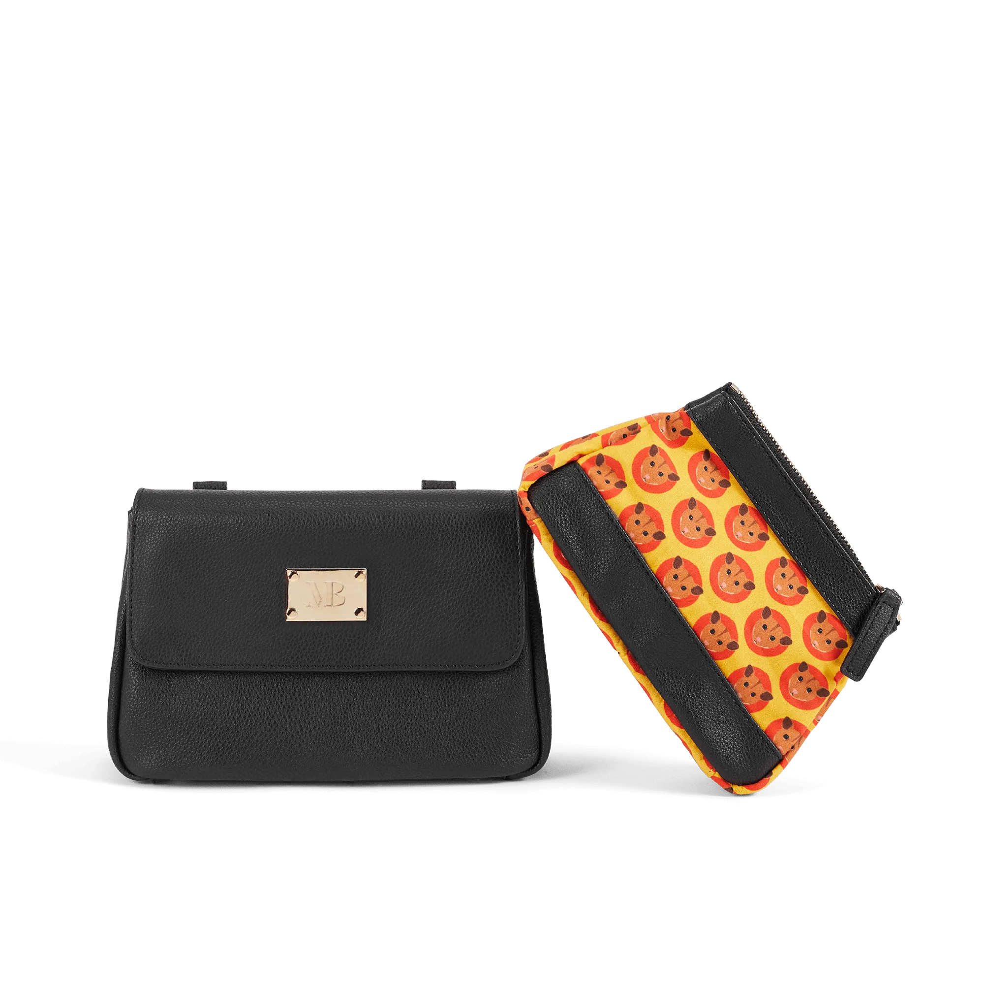 Trudy Vegan Leather Crossbody Clutch Bag | Black