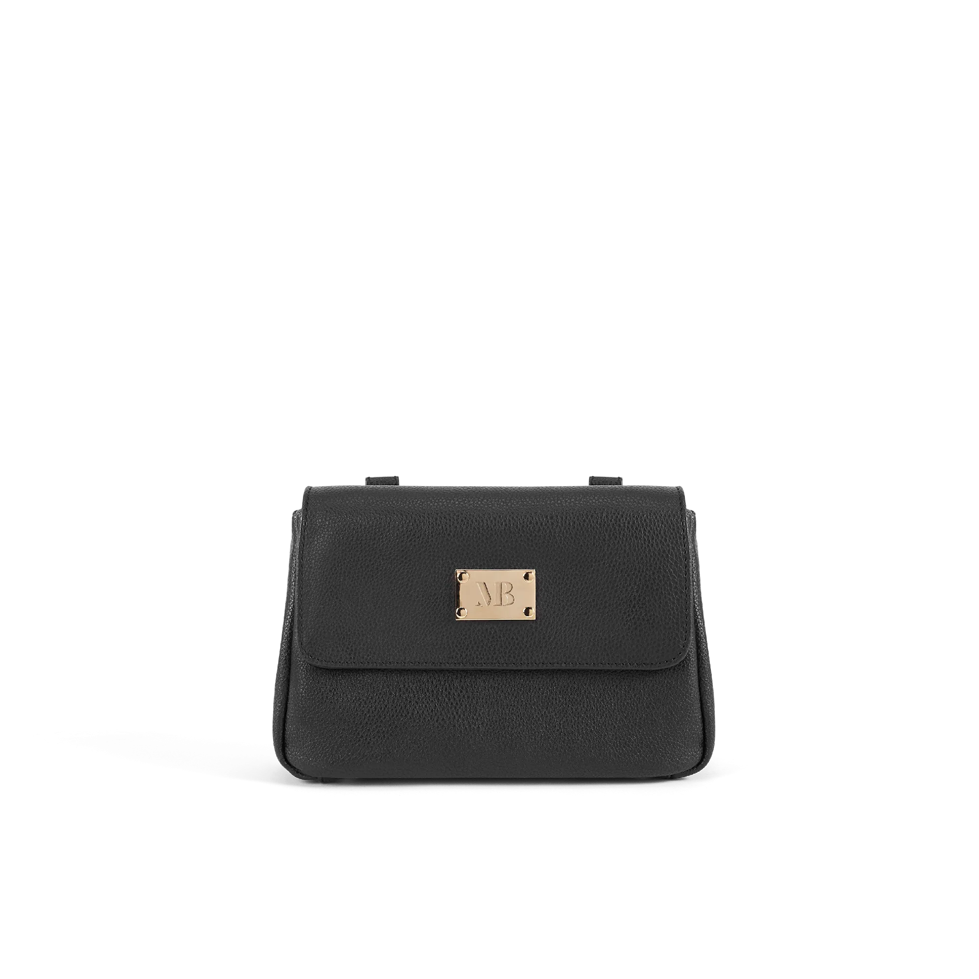 Trudy Vegan Leather Crossbody Clutch Bag | Black