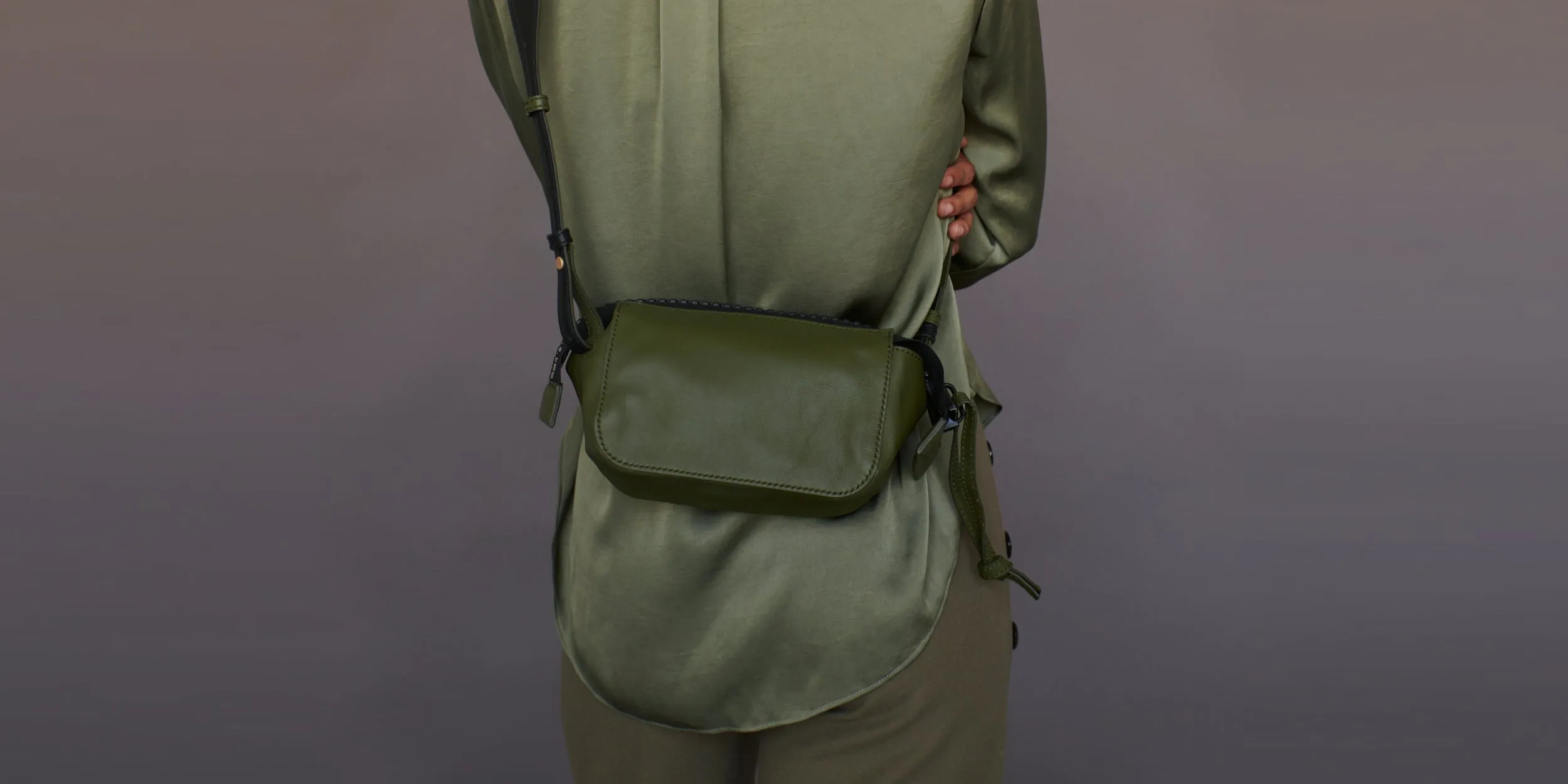 Utility Pouch - Olive White