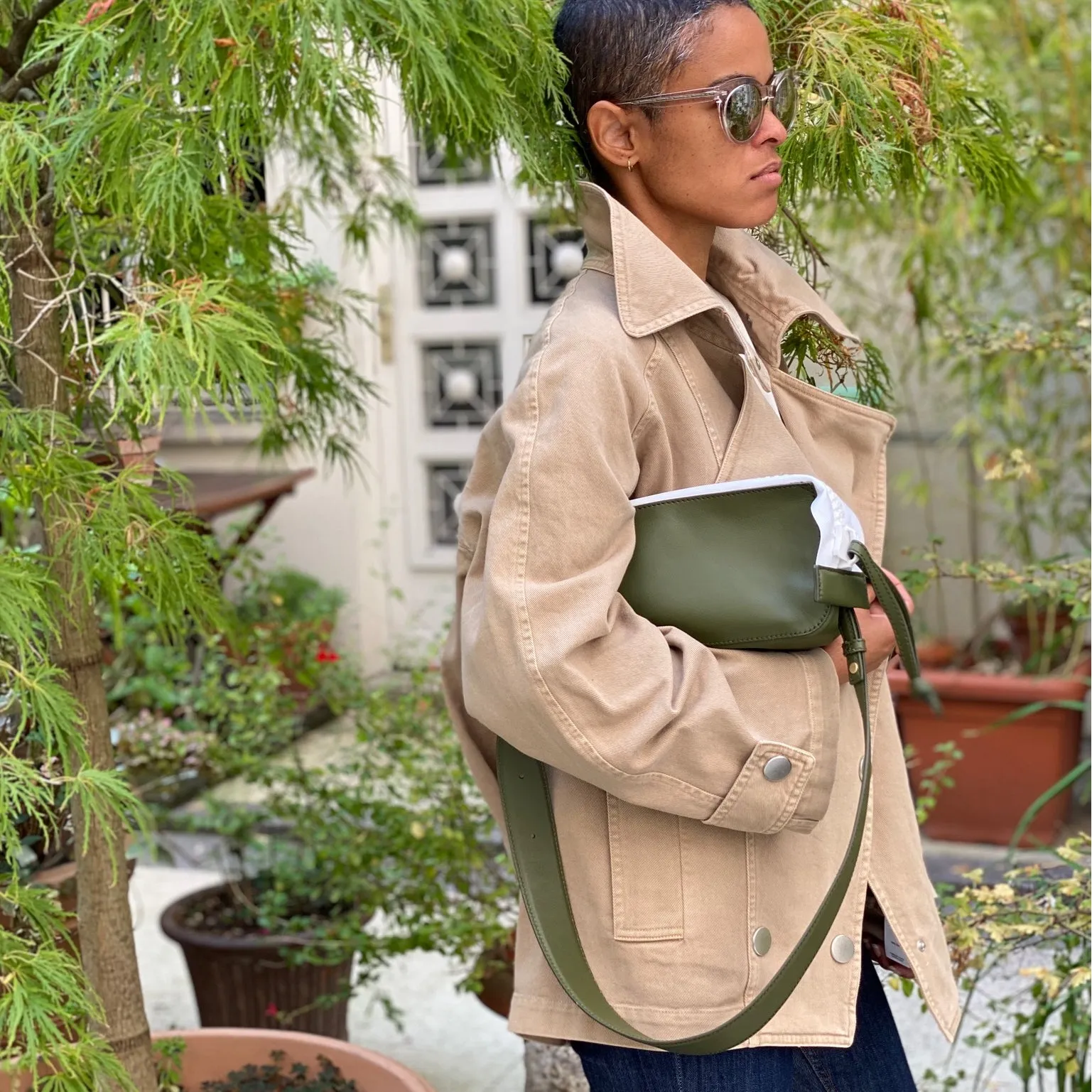 Utility Pouch - Olive White
