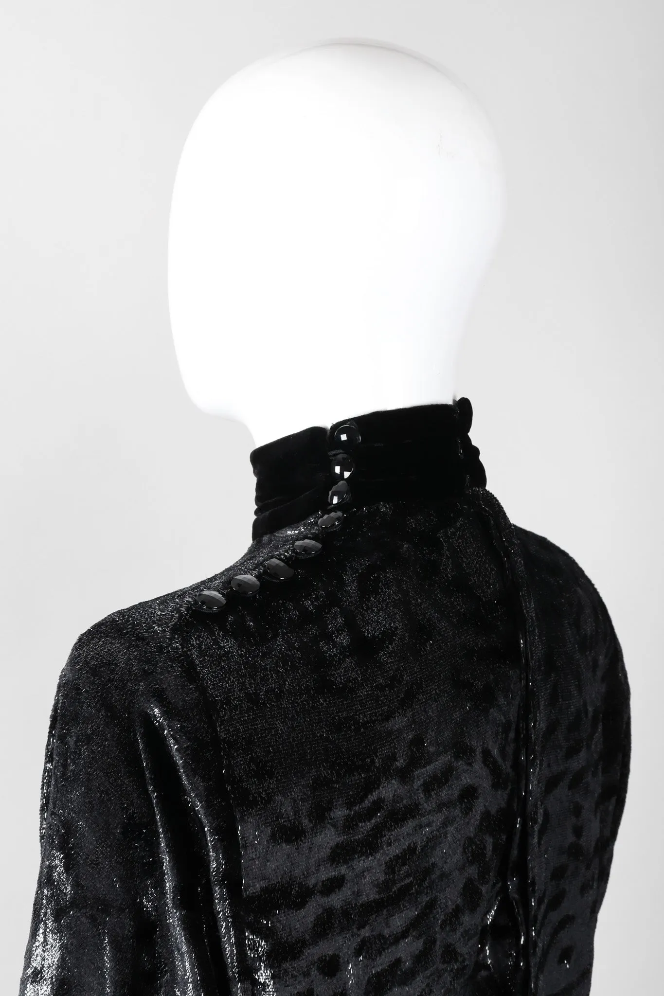 Velvet Lamé Blouson Dress
