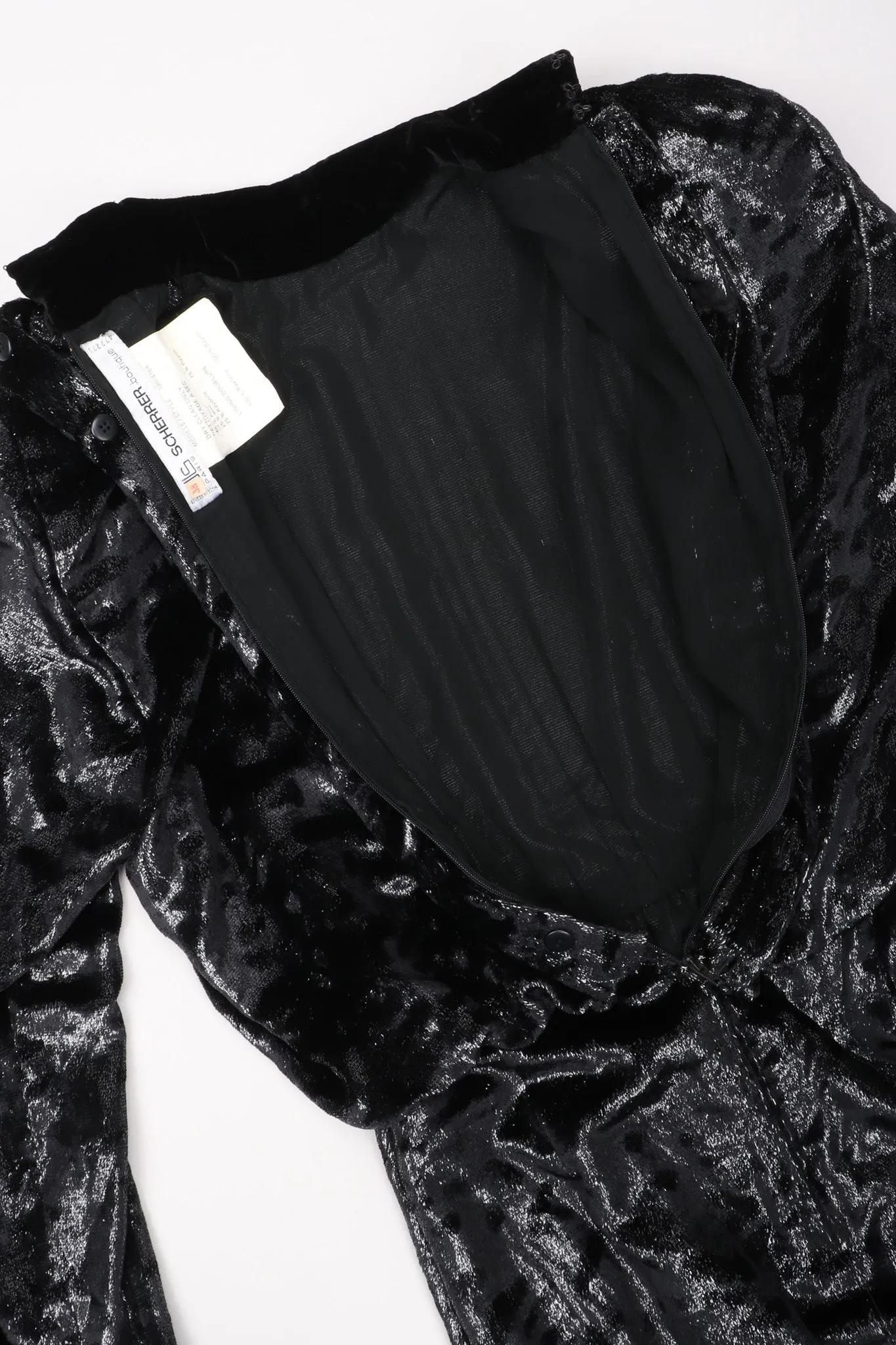 Velvet Lamé Blouson Dress