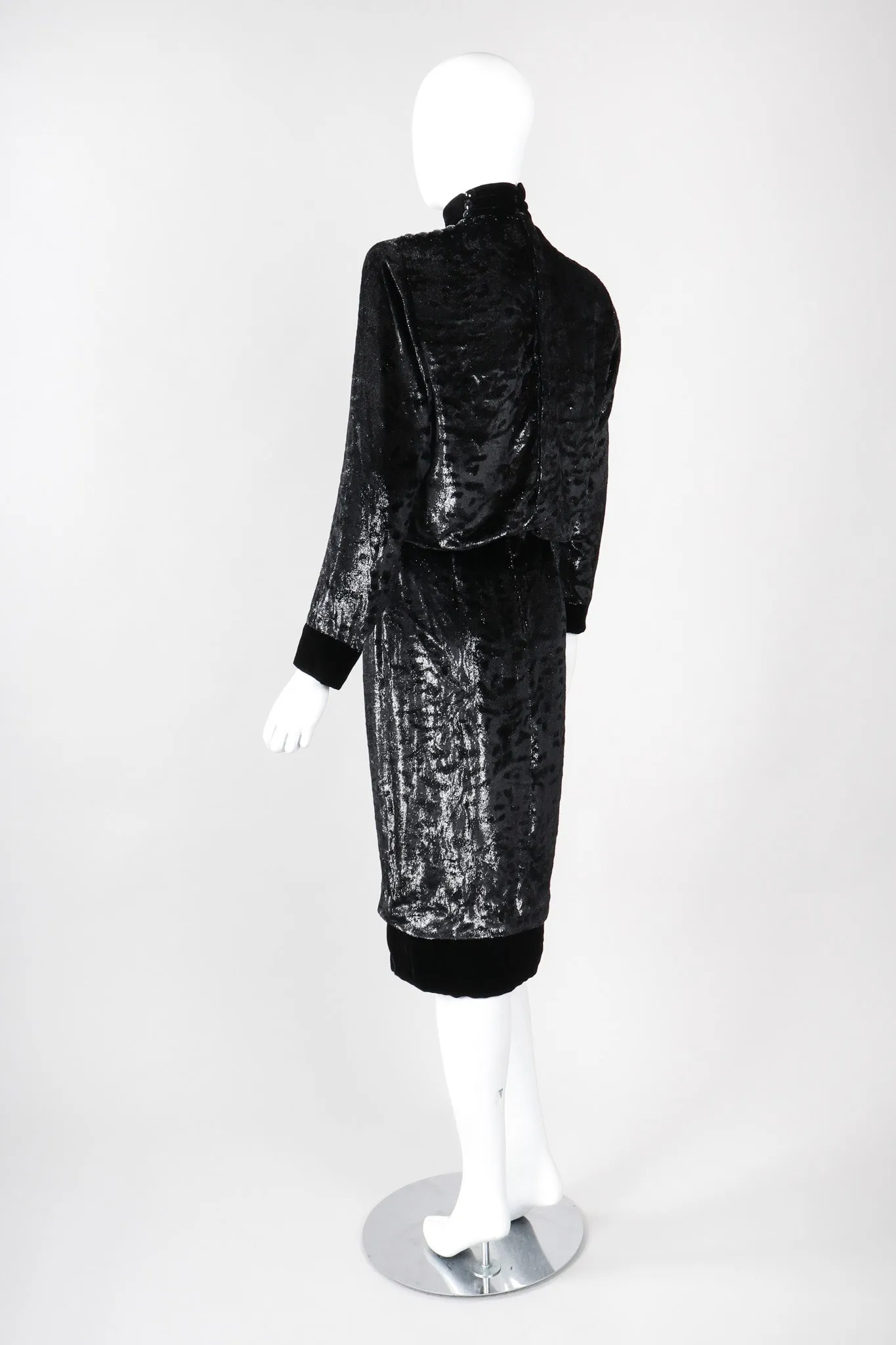 Velvet Lamé Blouson Dress