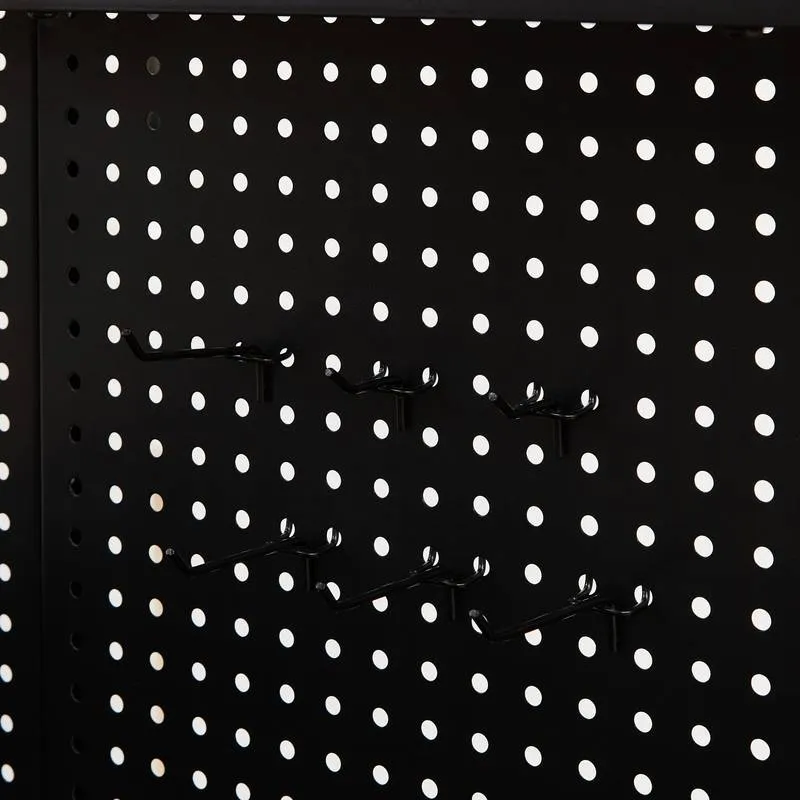 Versatile Rolling Workbench with Pegboard and Outlets