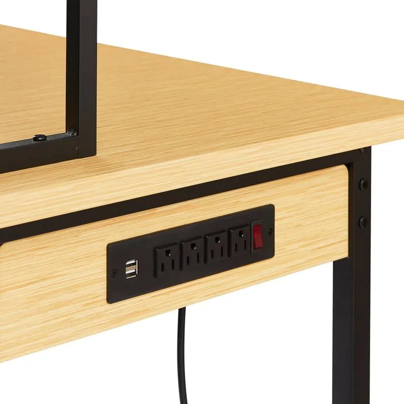Versatile Rolling Workbench with Pegboard and Outlets