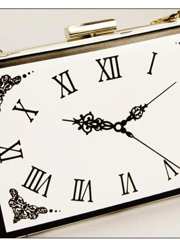 vintage clock banquet clutch
