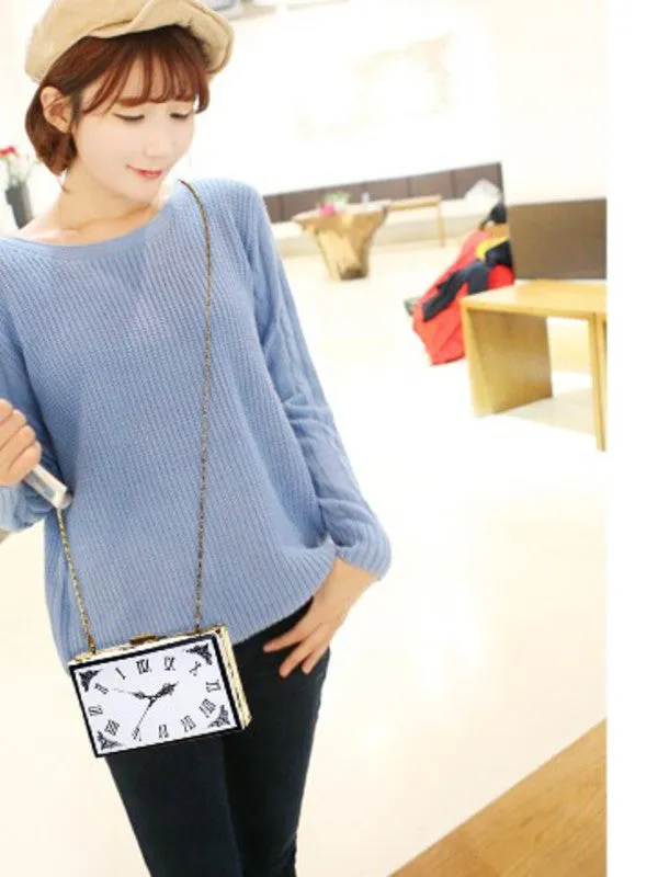 vintage clock banquet clutch