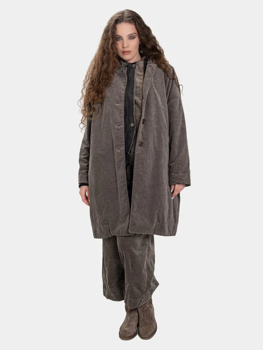 Vintage Look Cotton Overcoat