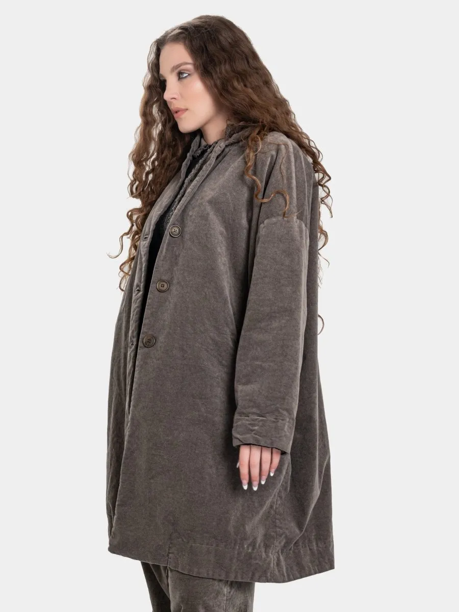 Vintage Look Cotton Overcoat