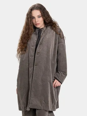 Vintage Look Cotton Overcoat