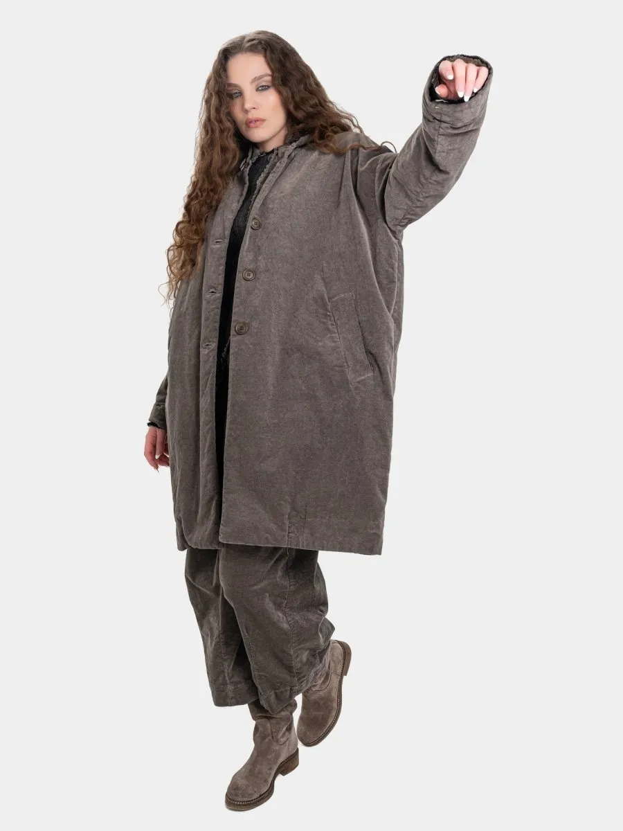 Vintage Look Cotton Overcoat