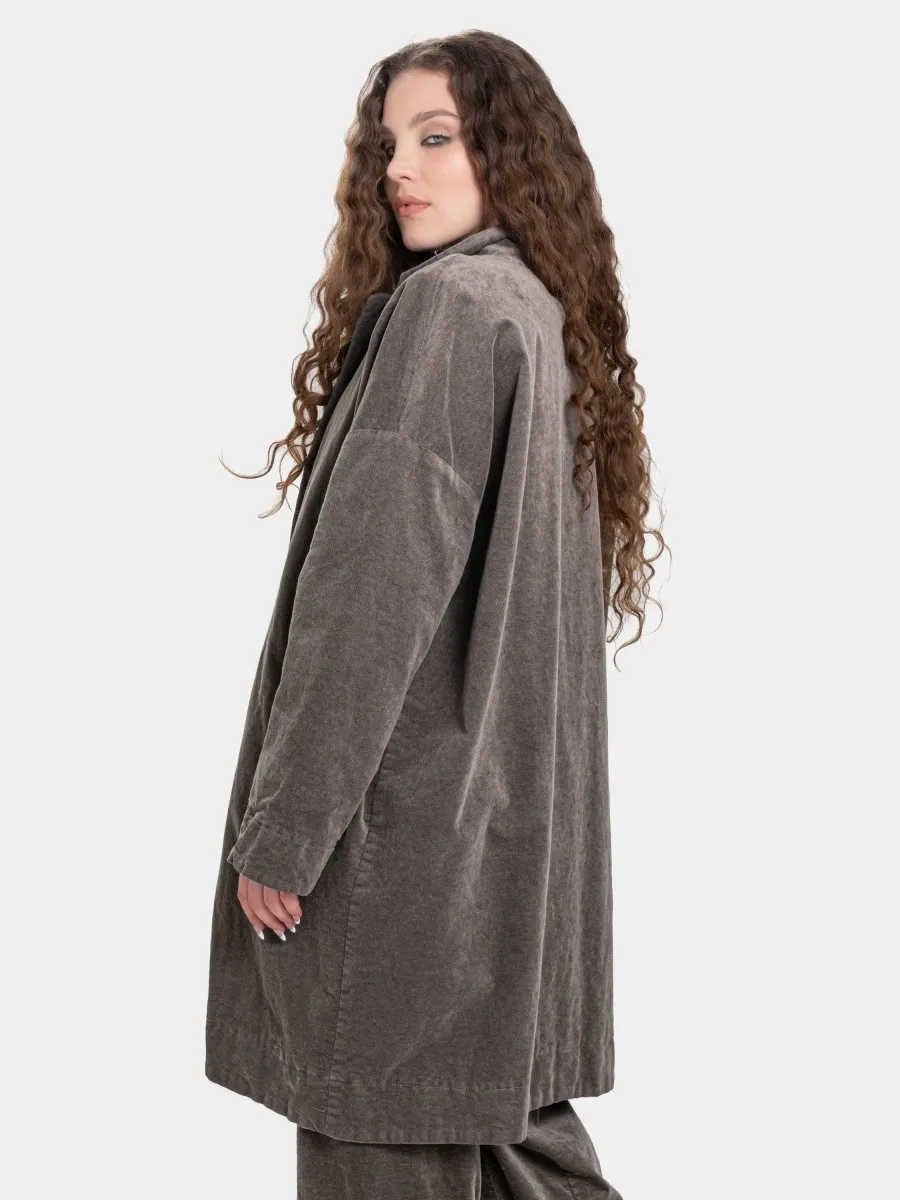 Vintage Look Cotton Overcoat